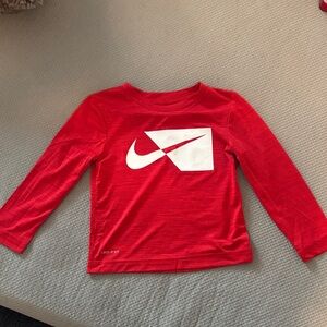 Nike Kids Red Long Sleeve Tee